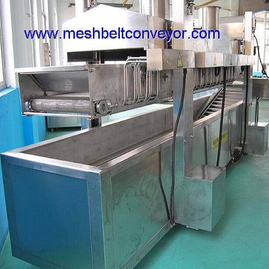 Continuous Conveyor Fryer For Snacks